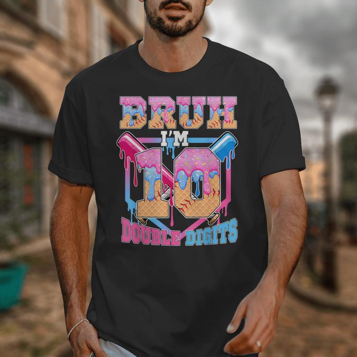 Boys 10 Double Digits 10th Birthday Ice Cream Baseball Drip Unisex T-Shirt Boys 10 Double Digits 10th Birthday Ice Cream Baseball Drip Unisex T-Shirt