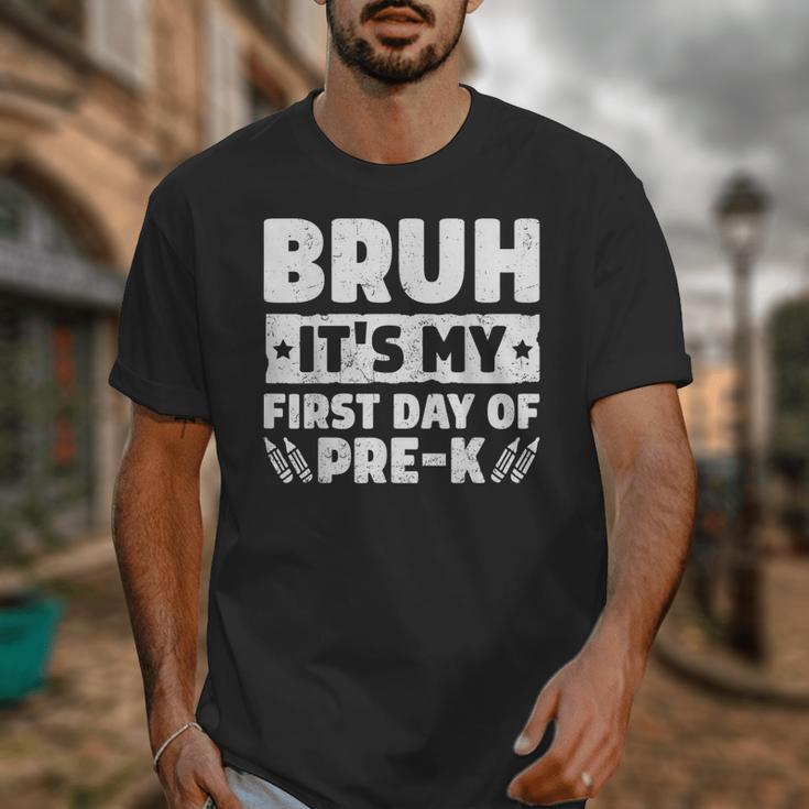 Bruh It's My First Day Of Pre K PreK Back To School Boys Unisex T-Shirt Bruh It's My First Day Of Pre K PreK Back To School Boys Unisex T-Shirt