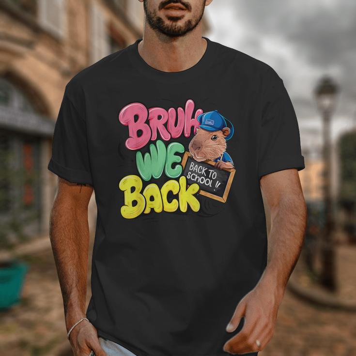 Bruh Wir UnterstüTzen Den Ersten Schulday Back To School Capybara Unisex T-Shirt