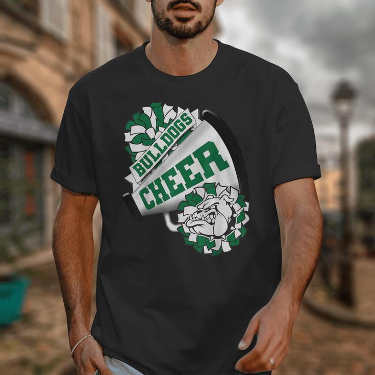 Bulldogs Cheerleading Back To School Cheer Team Spirit Green Unisex T-Shirt Bulldogs Cheerleading Back To School Cheer Team Spirit Green Unisex T-Shirt