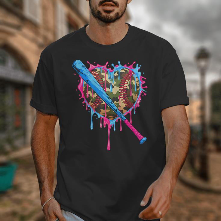 Camo Baseball Heart Drip Valentine Baseball Icecream Boys Unisex T-Shirt Camo Baseball Heart Drip Valentine Baseball Icecream Boys Unisex T-Shirt