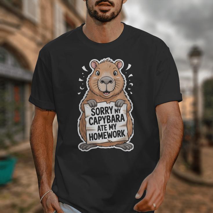 Capybara Ate My Homework Sorry Back To School Animal Unisex T-Shirt Capybara Ate My Homework Sorry Back To School Animal Unisex T-Shirt