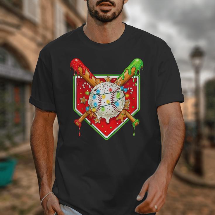 Christmas Baseball Ice Cream Drip Men Women Kids Unisex T-Shirt