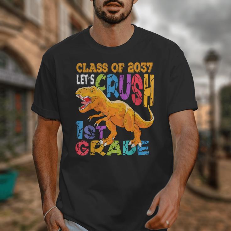 Crush 1st Grade Dinosaur Back To School Class Of 2037 Boy Unisex T-Shirt Crush 1st Grade Dinosaur Back To School Class Of 2037 Boy Unisex T-Shirt