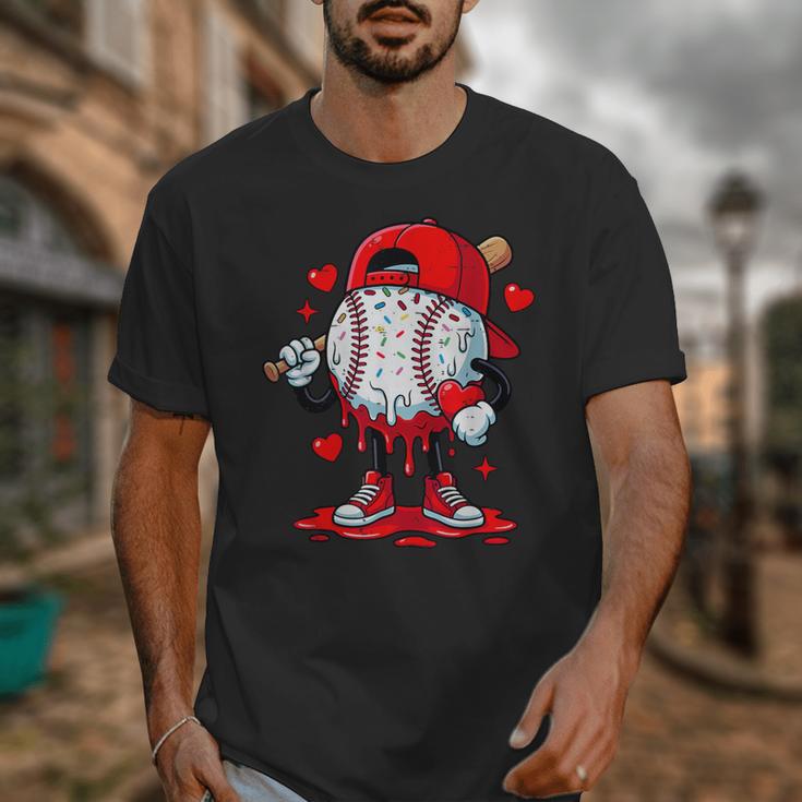 Cute Game Day Baseball Ice Cream Drip Valentine Love XOXO Unisex T-Shirt Cute Game Day Baseball Ice Cream Drip Valentine Love XOXO Unisex T-Shirt