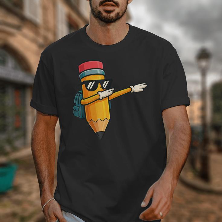 Dabbing Pencil Dancing Back To School First Day Student Boys Unisex T-Shirt Dabbing Pencil Dancing Back To School First Day Student Boys Unisex T-Shirt