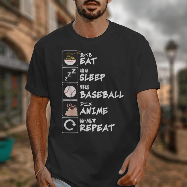 Eat Sleep Baseball Anime Repeat Japanese Otaku Unisex T-Shirt Eat Sleep Baseball Anime Repeat Japanese Otaku Unisex T-Shirt