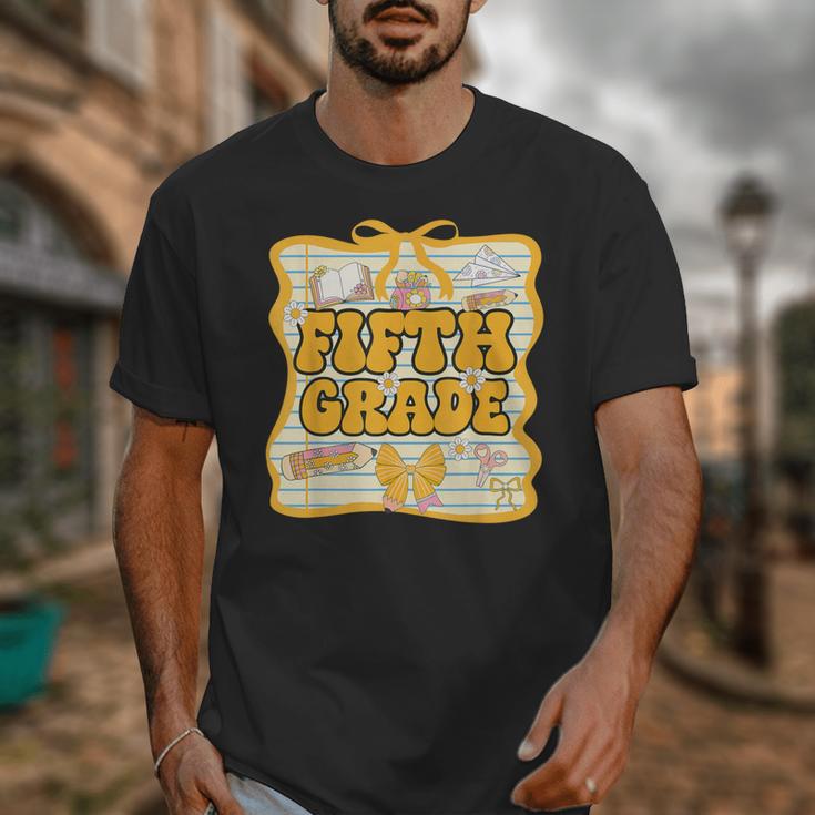 Fifth Grade Back To School Kids Girls Bow 5th Grade Groovy Unisex T-Shirt Fifth Grade Back To School Kids Girls Bow 5th Grade Groovy Unisex T-Shirt