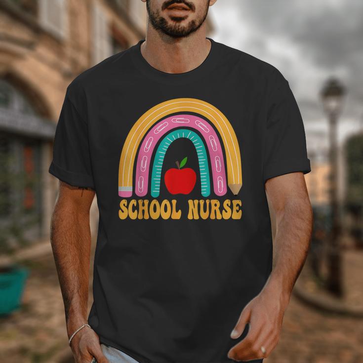 First Day Of School Nurse Back To School Rainbow Pencil Unisex T-Shirt