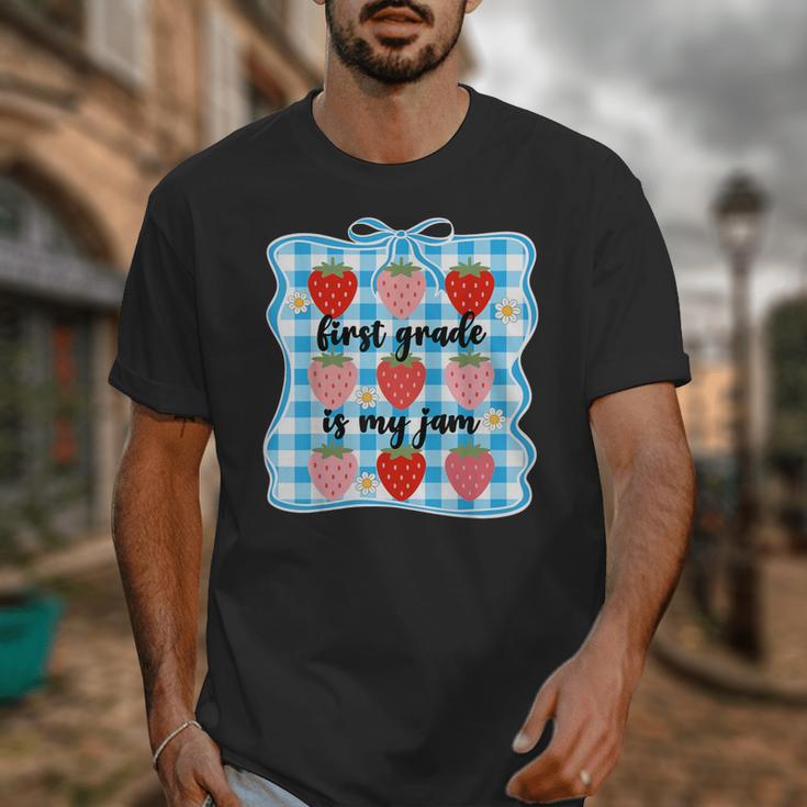 First Grade Is My Jam Strawberry 1st Grade Back To School Unisex T-Shirt First Grade Is My Jam Strawberry 1st Grade Back To School Unisex T-Shirt