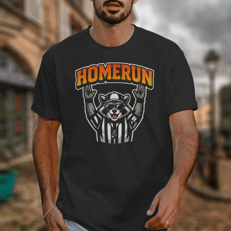 Football Referee Touchdown Baseball Homerun Raccoon Unisex T-Shirt