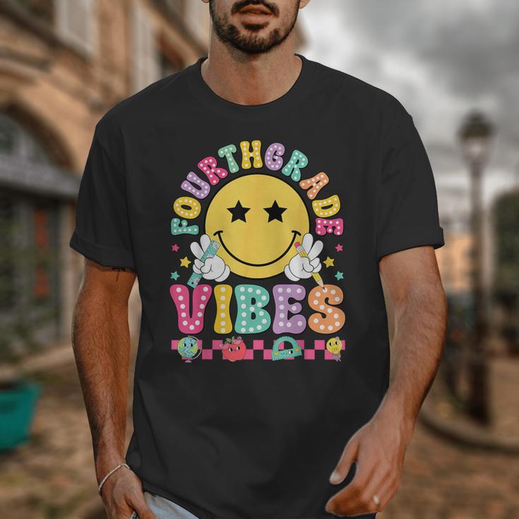 Fourth Grade Vibes Smile Face Back To School Boys Girls Kids Unisex T-Shirt