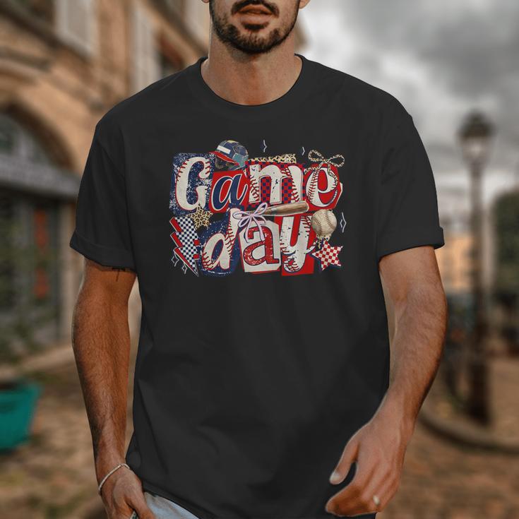 Game Day Baseball Leopard Coquette Bow Mama Mom Sister Unisex T-Shirt Game Day Baseball Leopard Coquette Bow Mama Mom Sister Unisex T-Shirt