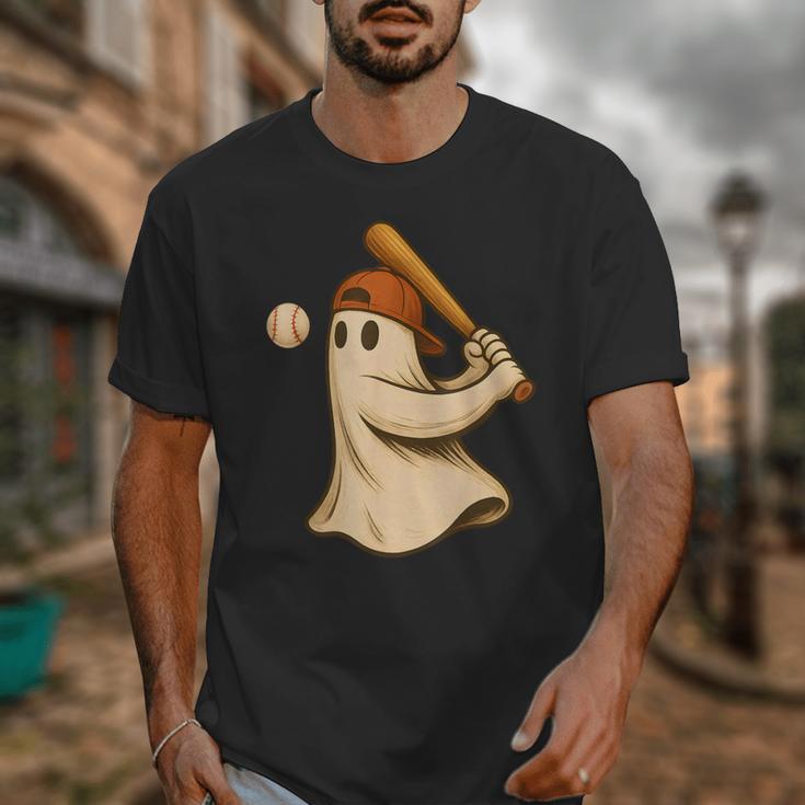 Ghost Baseball Halloween Costume Men Boys Kids Unisex T-Shirt