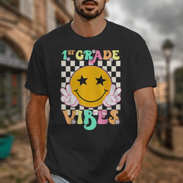 Girls 1st Grade Vibes Smile Face Back To School 1st Grade Unisex T-Shirt Girls 1st Grade Vibes Smile Face Back To School 1st Grade Unisex T-Shirt