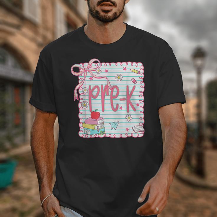 Girls Pre-K Coquette Bow Pink Preppy Back To School Unisex T-Shirt Girls Pre-K Coquette Bow Pink Preppy Back To School Unisex T-Shirt