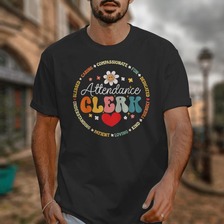 Groovy Attendance Clerk Back To School Appreciation Week Unisex T-Shirt Groovy Attendance Clerk Back To School Appreciation Week Unisex T-Shirt