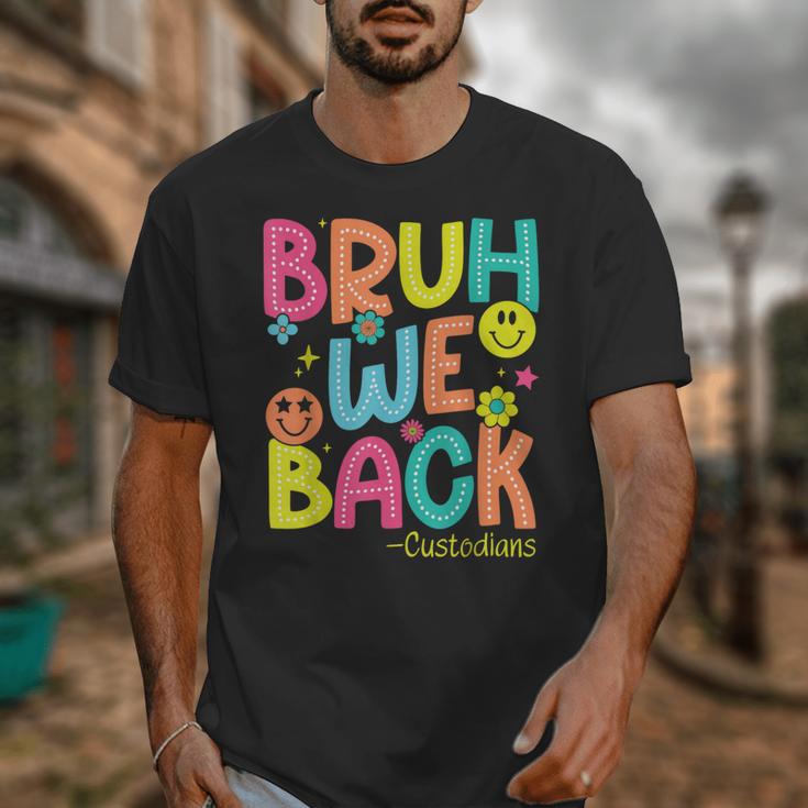 Groovy Custodian Bruh We Back To School Janitor Retro Unisex T-Shirt Groovy Custodian Bruh We Back To School Janitor Retro Unisex T-Shirt