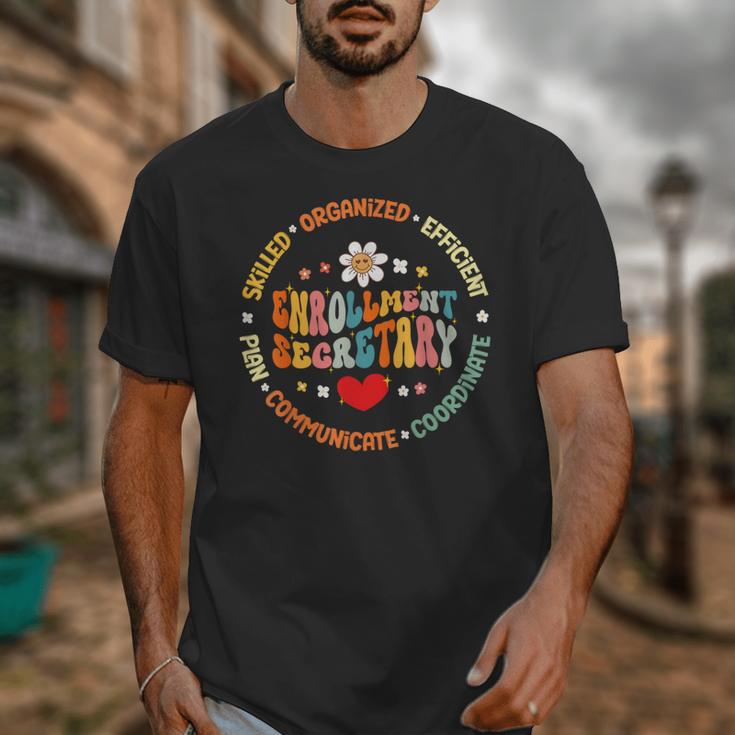 Groovy Enrollment Secretary Back To School Unisex T-Shirt Groovy Enrollment Secretary Back To School Unisex T-Shirt