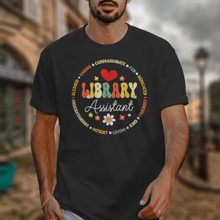Groovy Librarian School Library Assistant Day Back To School Unisex T-Shirt