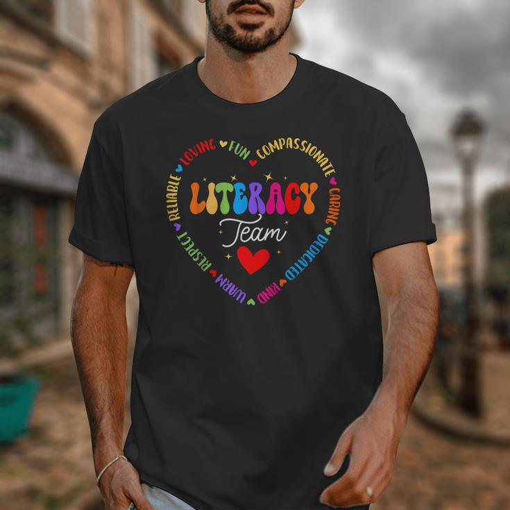 Groovy Literacy Team Reading Appreciation Back To School Unisex T-Shirt Groovy Literacy Team Reading Appreciation Back To School Unisex T-Shirt