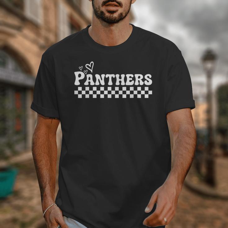 Groovy Panthers High School Spirit Fan Team Back To School Unisex T-Shirt Groovy Panthers High School Spirit Fan Team Back To School Unisex T-Shirt