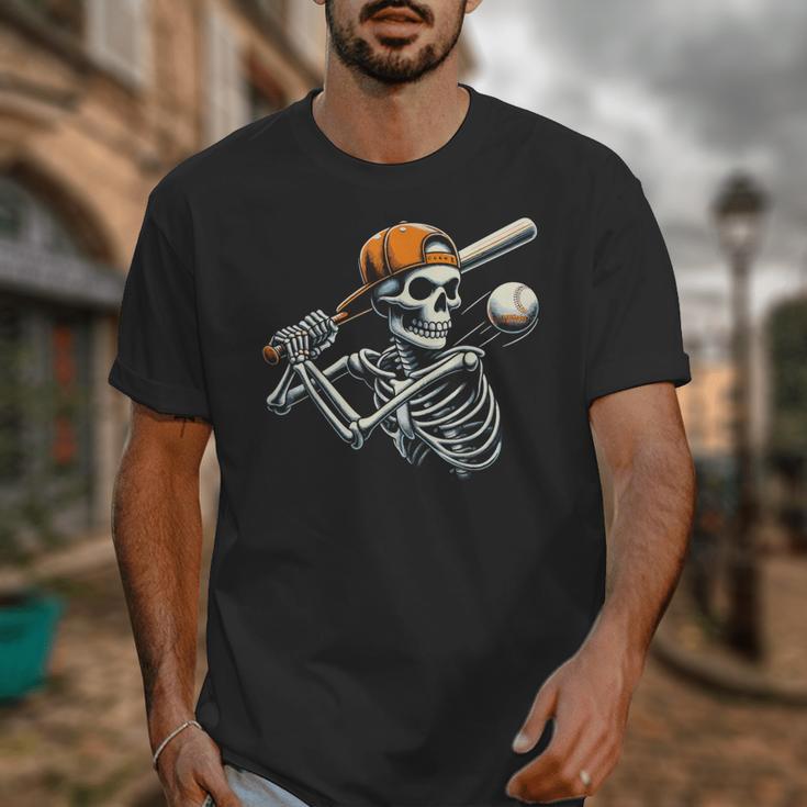 Halloween Boys Batting Skeleton Baseball Unisex T-Shirt