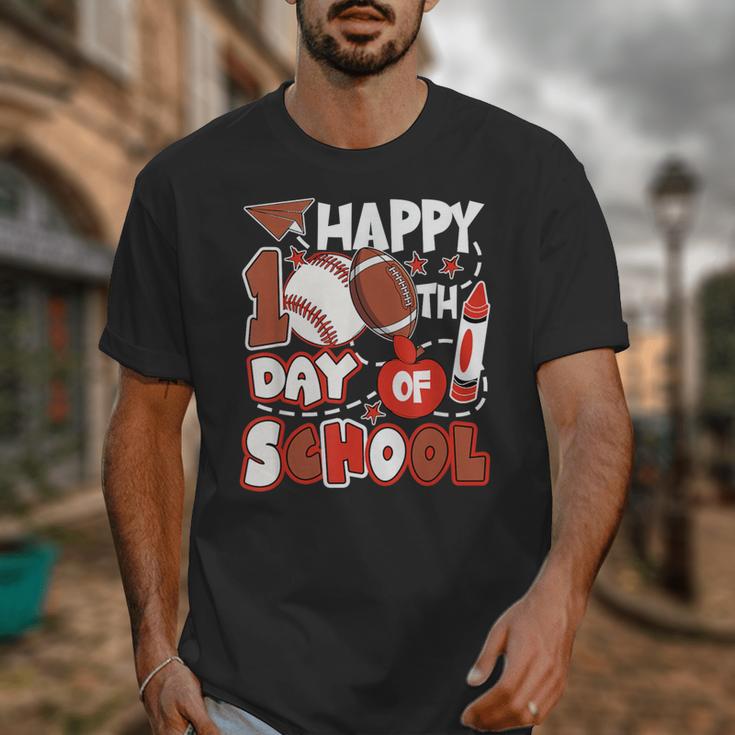 Happy 100 Days Of School Baseball Football PE Teacher Unisex T-Shirt Happy 100 Days Of School Baseball Football PE Teacher Unisex T-Shirt