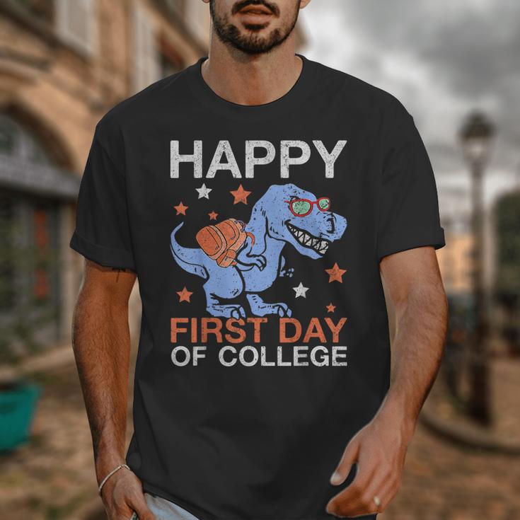 Happy First Day Of CollegeRex Dinosaur Back To School Unisex T-Shirt Happy First Day Of CollegeRex Dinosaur Back To School Unisex T-Shirt