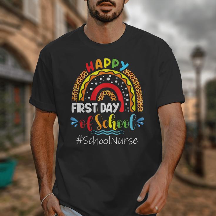 Happy First Day Of School Nurse Rainbow Back To School Unisex T-Shirt Happy First Day Of School Nurse Rainbow Back To School Unisex T-Shirt