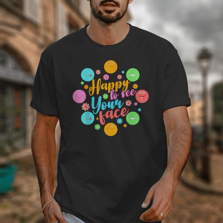 Happy To See Your Face Colorful Ball Back To School Unisex T-Shirt Happy To See Your Face Colorful Ball Back To School Unisex T-Shirt