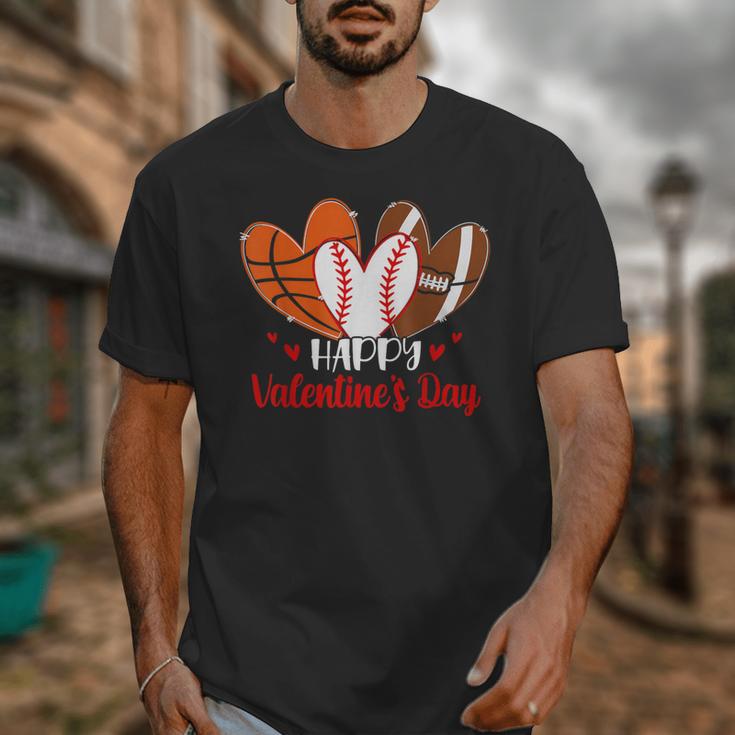 Happy Valentines Day Shirt Boys Basketball Baseball Football Unisex T-Shirt Happy Valentines Day Shirt Boys Basketball Baseball Football Unisex T-Shirt