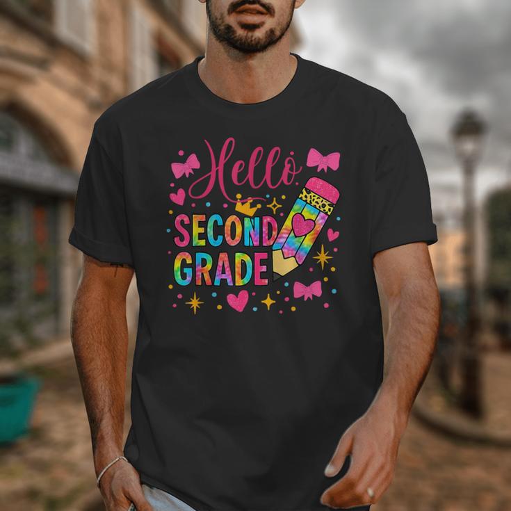 Hello Second Grade Colorful Pencil Tie Dye Back To School Unisex T-Shirt Hello Second Grade Colorful Pencil Tie Dye Back To School Unisex T-Shirt