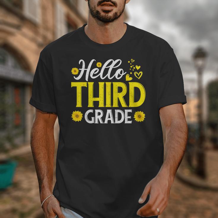 Hello Third Grade Sunflower 3rd Grade Vibes Back To School Unisex T-Shirt Hello Third Grade Sunflower 3rd Grade Vibes Back To School Unisex T-Shirt