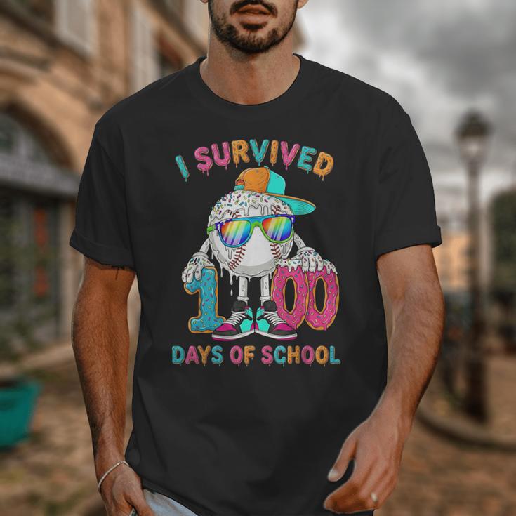 HUGvyn I Survived 100 Days Of School Baseball 6 7 Ice Cream Unisex T-Shirt HUGvyn I Survived 100 Days Of School Baseball 6 7 Ice Cream Unisex T-Shirt