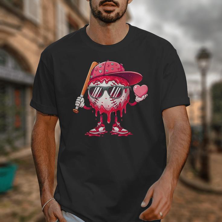 Ice Cream Drip Baseball Valentine's Day Spots Baseball Drip Unisex T-Shirt Ice Cream Drip Baseball Valentine's Day Spots Baseball Drip Unisex T-Shirt
