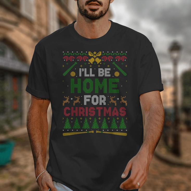 I’Ll Be Home For Christmas Baseball Ugly Sweater Unisex T-Shirt I’Ll Be Home For Christmas Baseball Ugly Sweater Unisex T-Shirt