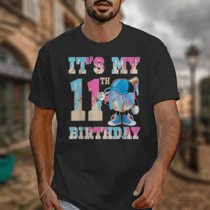 It's My 11th Birthday Baseball Ice Cream Drip Theme Unisex T-Shirt