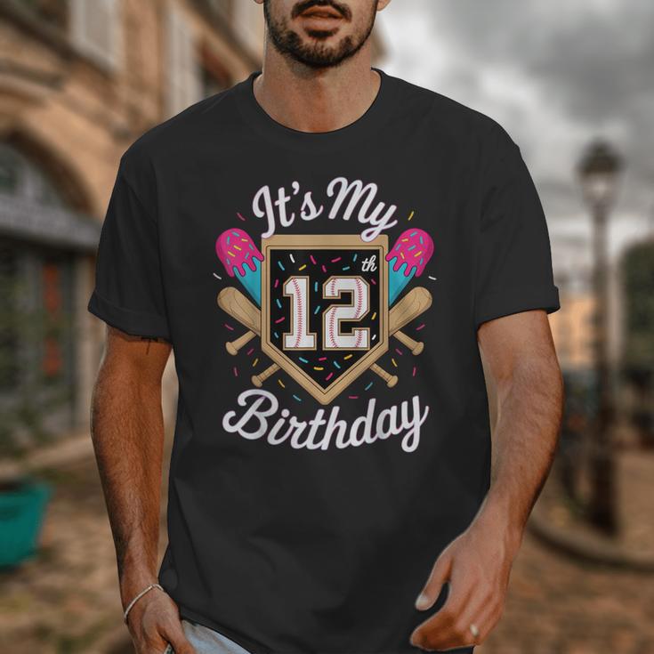 It's My 12th Birthday Baseball Fan Celebration Unisex T-Shirt