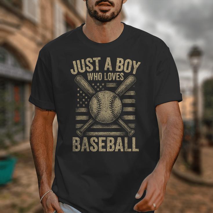 Just a Boy Who Loves Baseball Unisex T-Shirt Just a Boy Who Loves Baseball Unisex T-Shirt