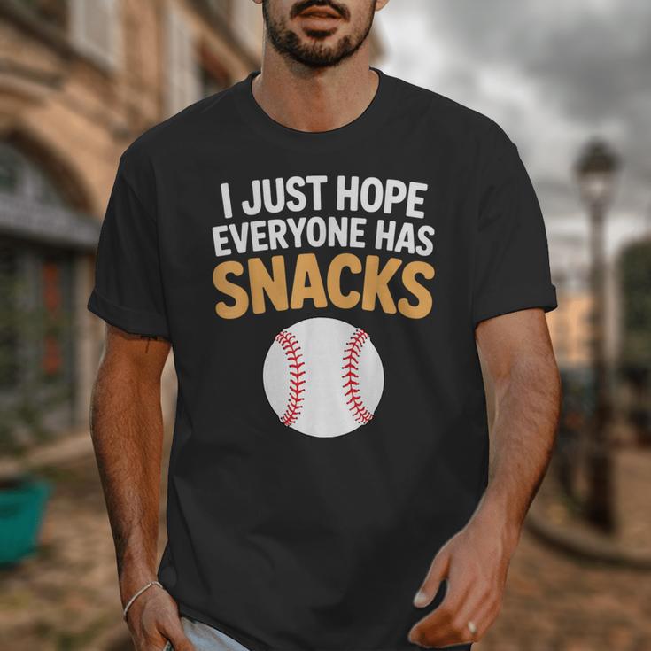 I Just Hope Everyone Has Snacks Baseball Game Day Fan Unisex T-Shirt I Just Hope Everyone Has Snacks Baseball Game Day Fan Unisex T-Shirt