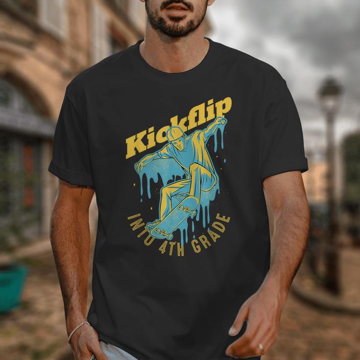 Kickflip Into 4th Grade Skateboard Lover Back To School Unisex T-Shirt