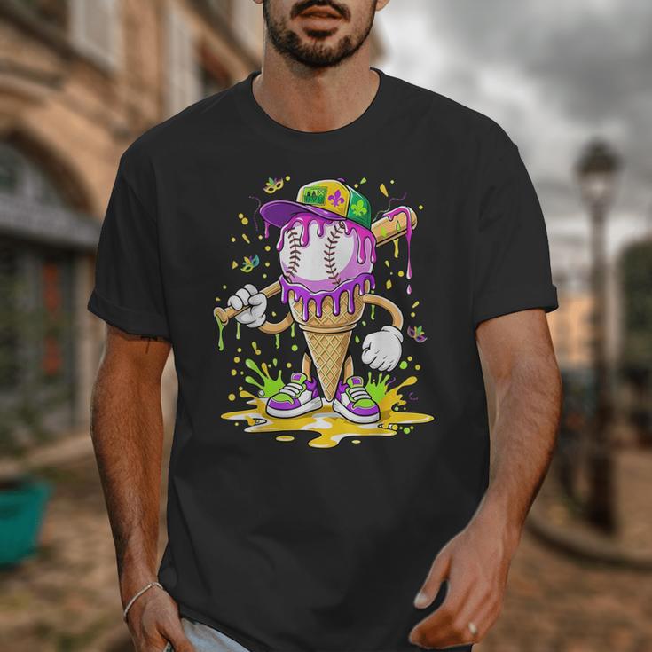 Kids Baseball Drip Ice Cream Apparel Kids Boys Mardi Gras Unisex T-Shirt Kids Baseball Drip Ice Cream Apparel Kids Boys Mardi Gras Unisex T-Shirt