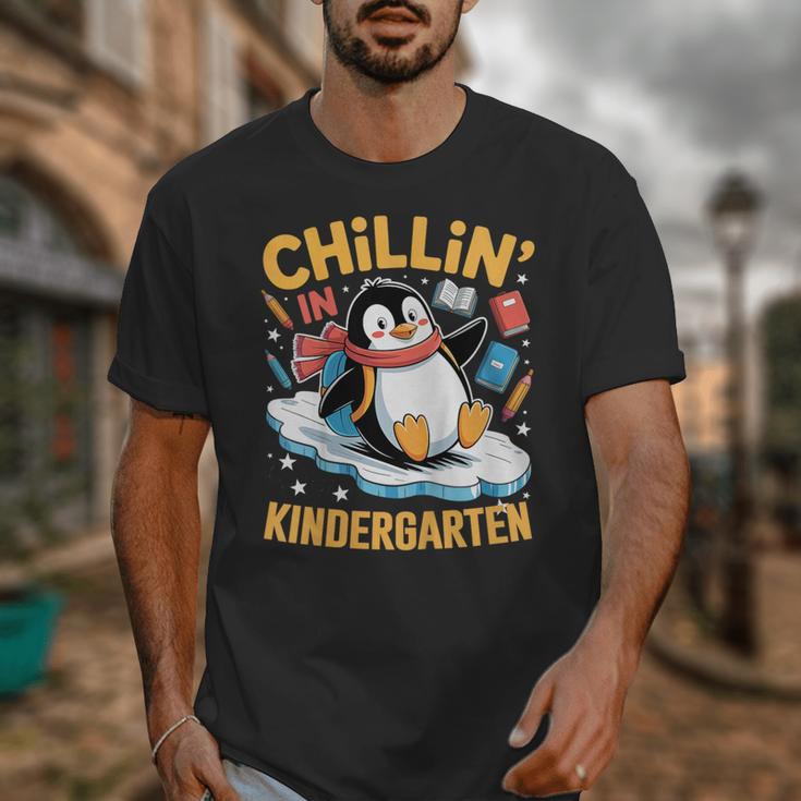 Kids Chillin In Kindergarten Penguin Student Back To School Boys Unisex T-Shirt Kids Chillin In Kindergarten Penguin Student Back To School Boys Unisex T-Shirt