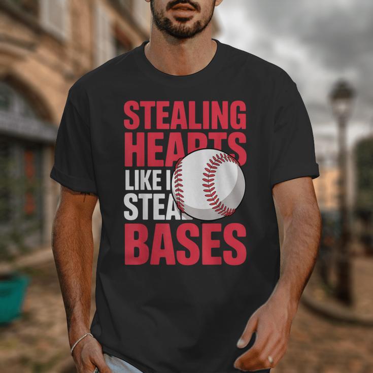 Kids Stealing Hearts Like I Steal Bases Cute Baseball Boys Unisex T-Shirt Kids Stealing Hearts Like I Steal Bases Cute Baseball Boys Unisex T-Shirt