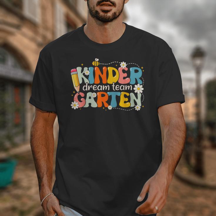 Kindergarten Dream Team Groovy Retro Children Back To School Unisex T-Shirt