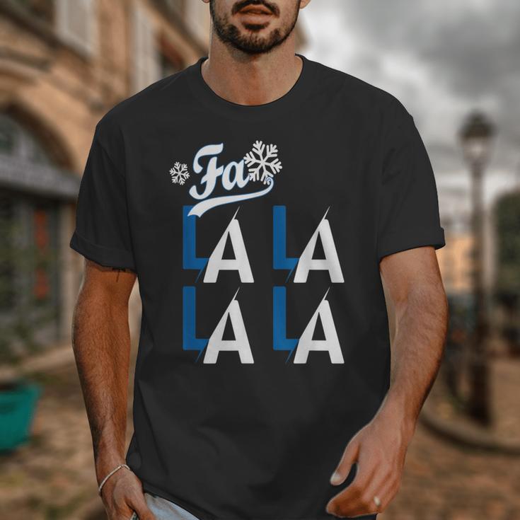 LA Baseball Fan Christmas FA La La Holiday Blue Theme Unisex T-Shirt