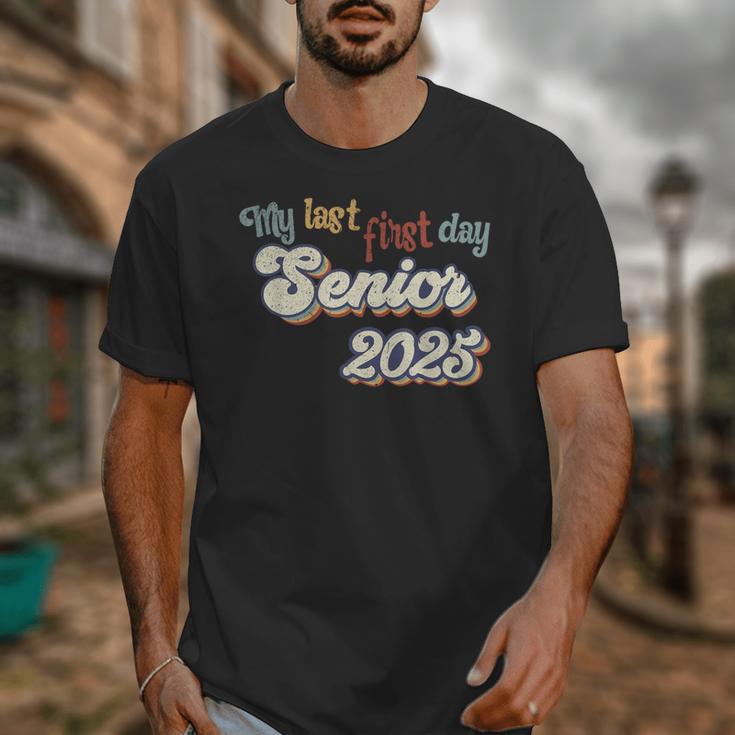 My Last First Day Senior 2025 Back To School Vintage Cool Unisex T-Shirt