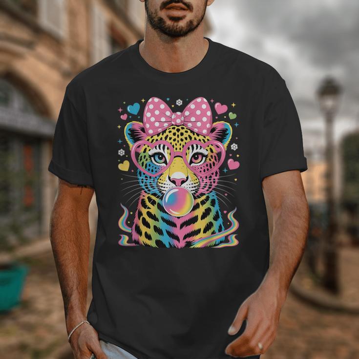 Leopard Glasses Blowing Bubble Gum Back To School Kids Unisex T-Shirt Leopard Glasses Blowing Bubble Gum Back To School Kids Unisex T-Shirt