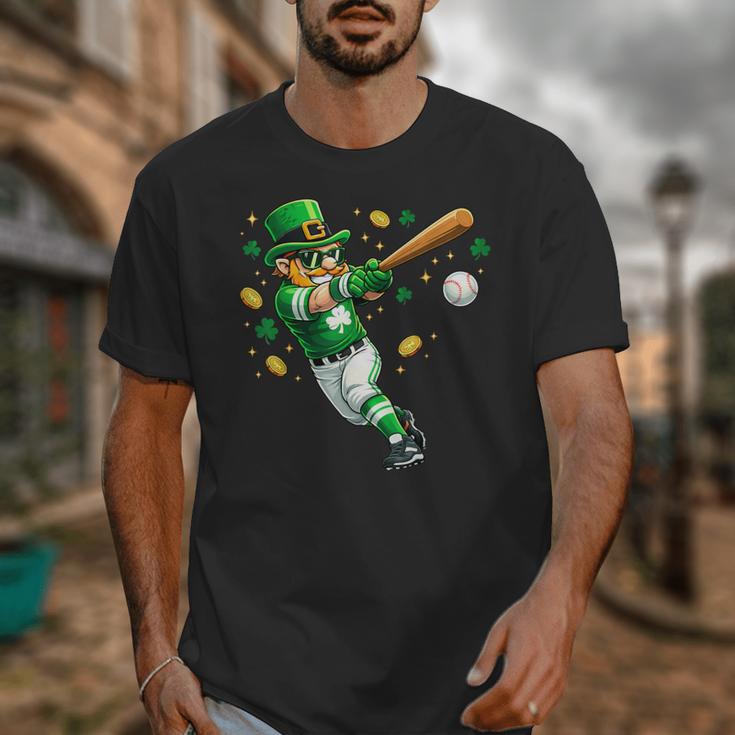 Leprechaun Play Baseball St Patrick's Day Men Kid Boys Unisex T-Shirt Leprechaun Play Baseball St Patrick's Day Men Kid Boys Unisex T-Shirt